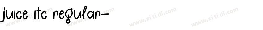 juice itc regular字体转换